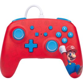 Controle PowerA Enhanced Wired para Nintendo Switch - Woo-hoo! Mario (PWA-A-02581)