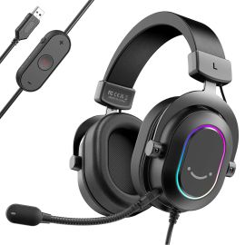 Auricular Gamer Fifine Ampligame H6 7.1 RGB - Negro