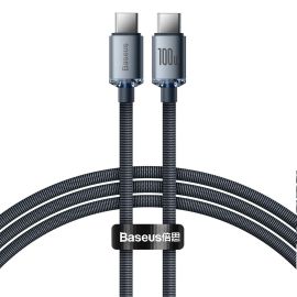 Cable USB-C a USB-C Baseus CAJY000601 Crystal Shine 100 W - Black 1.2 metros