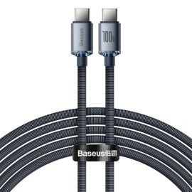 Cable USB-C a USB-C Baseus CAJY000701 Crystal Shine 100 W - Black 2 metros