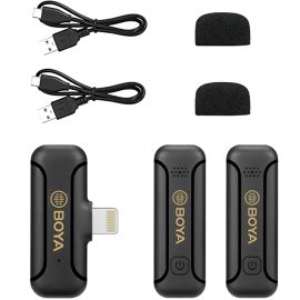 Mini Microfone sem Fio Boya BY-WM3T2-D2 - Preto