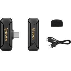 Mini Microfone sem Fio Boya BY-WM3T2-U1 - Preto