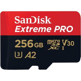 Memoria Micro SD SanDisk Extreme Pro 200-90 MB/s U3 256GB con Adaptador (SDSQXCD-256G-GN6MA)