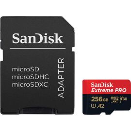 Memoria Micro SD SanDisk Extreme Pro 200-90 MB/s U3 256GB con Adaptador (SDSQXCD-256G-GN6MA)