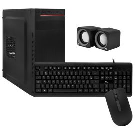 Kit Gabinete Mtek DK03-PT + Teclado (Portugués) + Mouse + Speaker + Fuente (500 W) 