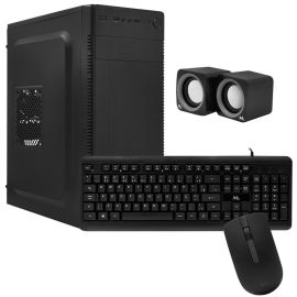 Kit Gabinete Mtek DK04-PT + Teclado (Portugués) + Mouse + Speaker + Fuente (500 W) 