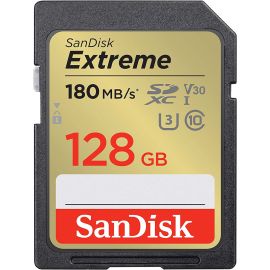 Memoria SD SanDisk Extreme 180-90 MB/s C10 U3 V30 128 GB (SDSDXVA-128G-GNCIN) 