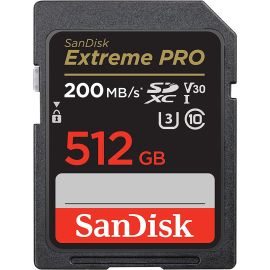 Memoria SD SanDisk Extreme Pro 200-140 MB/s C10 U3 V30 512 GB (SDSDXXD-512G-GN4IN)