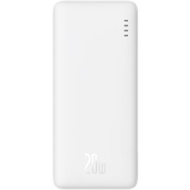 Carregador Portátil Baseus Airpow 20 W 10.000 mAh USB-A + USB-C + Micro-USB - Branco (PPQD090002)