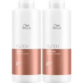 Kit Wella Fusion Intense Repair Shampoo 1L + Condicionador 1L