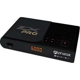 Receptor FTA Alphasat TX Pro H265 5G Edition KVM IPTV Full HD Wifi - Preto