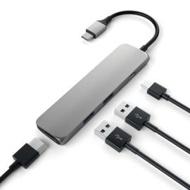 Adaptador Satechi ST-CMAM Multi USB-C Gris