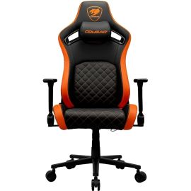 Cadeira de Escritório Gamer Cougar Defensor 4D - Preto/Laranja