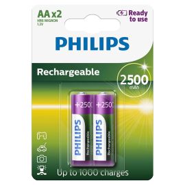 Pilhas Recarregáveis Philips AA x 2 R6B2RTU25/97 - 2500 mAh