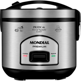 Arrozeira Elétrica Mondial PE-43-6X 110v 500W - Preto/Aço Inoxidável