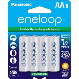 Pila Recargable Panasonic Eneloop BK-3MCCA8BA AA - 8 unidades