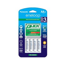 Pila Recargable Panasonic Eneloop Quick + Pila AA - 4 unidades