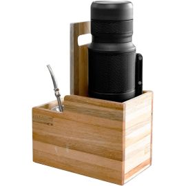 Kit Garrafa Térmica Contigo - 1L Preto + Cuia + Bomba de Mate + Suporte de Mate 
