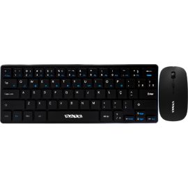 Kit Teclado + Mouse Inalámbrico Satellite AK-731G - Negro (Portugués)