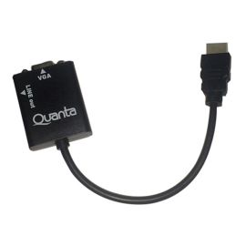 Adaptador HDMI a VGA Quanta QTHDV34 - Negro