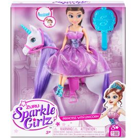 Muñeca Sparkle Girlz ZU10057N  Princesa + Unicornio Real 