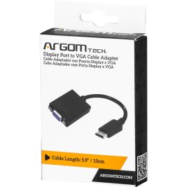 Adaptador Argom DisplayPort a VGA - Negro (ARG-CB-0056)