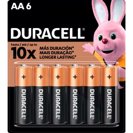 Pila Alcalina Duracell AA - 6 unidades