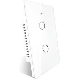 Interruptor de Luz Inteligente Moes WRS-US2-L Wifi + RF 2 Botones - Blanco