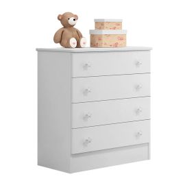 Comoda Abba 4 Cajones 777 QMOVI - Blanco