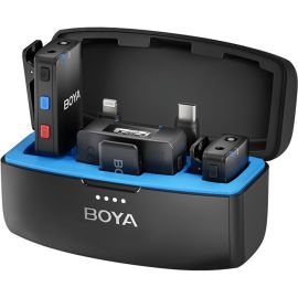 Microfone Sem fio Boya Boyamic (2TX+1RX)