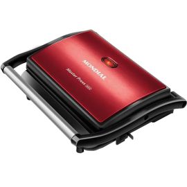 Grill Mondial Master Press Inox Vermelha PG-01-RC 1000 W 220v - Vermelho/Preto