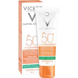 Protetor Solar Vichy Capital Soleil Matificante 3 em 1 SPF 50+ - 50mL