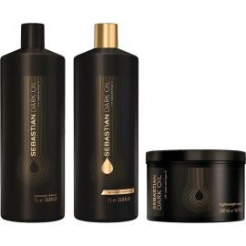 Kit Sebastian Dark Oil Shampoo 1L + Condicionador 1L + Máscara Capilar 500mL