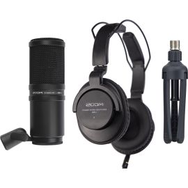 Kit Microfone Zoom ZDM-1 Podcast - Preto 