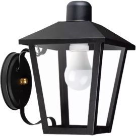 Farol Trapezoidal San Justo con Cruceta 60 W - Negro