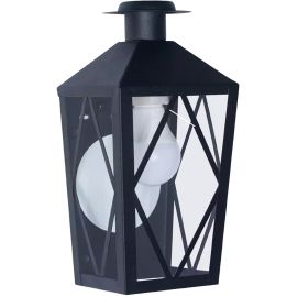 Farol de Pared San Justo con Reja - Negro