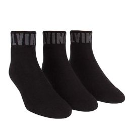 Medias Calvin Klein ECA376-001-4046 Masculino - Negro 3 piezas