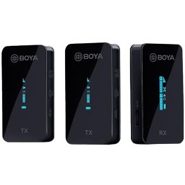 Microfone Boya BY-XM6-K2 Sem Fio Jack 3.5mm - Preto (2TX+1RX)