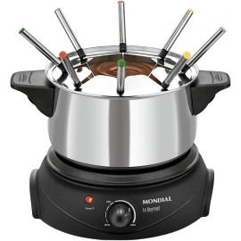 Olla Eléctrica de Fondue Mondial FD-02 220v - Plata/Negro 