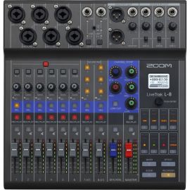 Mesa de som Zoom LiveTrak L-8 de 8 Canais - Preto