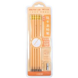 Set de Lápices Zhenglin con Borrador K50741-1 + Sacapuntas - Naranja 10 piezas