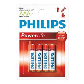 Pila Philips Alcalina AAA x 4 unidades