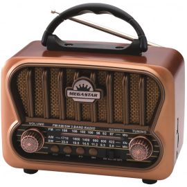Radio Portátil Mega Star RX309BTM AM/FM Bluetooth