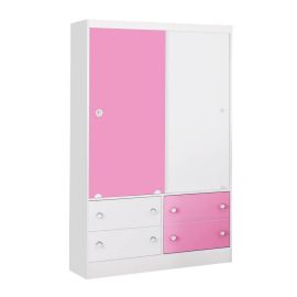 Ropero Abba 2 Puertas 131 QMOVI - Rosa