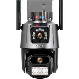 Cámara IP Satellite A-CAM009D 2 Cámaras Exterior Wifi - Gris/Negro