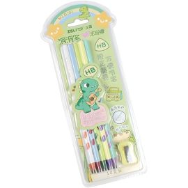 Set de Lápices Zhenglin K50738-2 + Sacapuntas  - Verde 10 piezas 