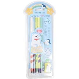 Set de Lápices Zhenglin K50738 + Sacapuntas - 10 piezas 
