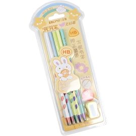 Set de Lápices Zhenglin K50738 + Sacapuntas - Amarillo 10 piezas 