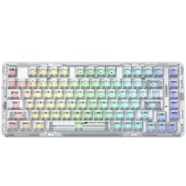 Teclado Gamer Redragon ELF K649 Pro RGB Backlit Bluetooth - Blanco/Transparente