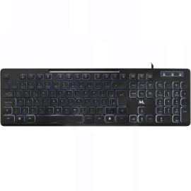 Teclado Mtek KB-7269L-PT LED USB - Negro (Portugués)